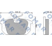 Комплект тормозных колодок, дисковый тормоз FOMAR Friction FO 493881 FO493881 FOMAR Friction - купити в магазині запчастин по Україні