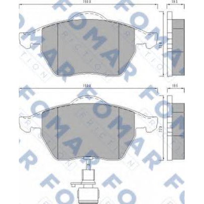 Комплект тормозных колодок, дисковый тормоз FO495781 FOMAR Friction - купить в магазине запчастей по Украине