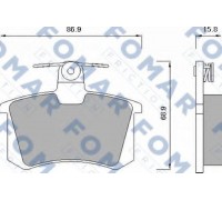 Комплект тормозных колодок, дисковый тормоз FOMAR Friction FO 625481 FO625481 FOMAR Friction - купить в магазине запчастей по Украине