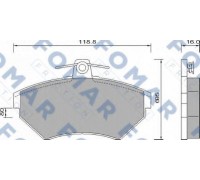 Комплект тормозных колодок, дисковый тормоз FOMAR Friction FO 634281 FO634281 FOMAR Friction - купить в магазине запчастей по Украине