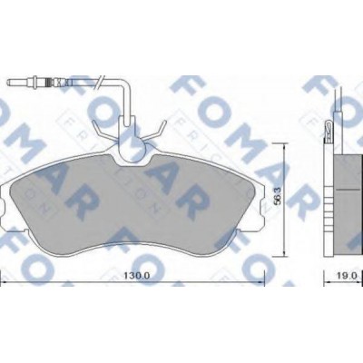 Комплект тормозных колодок, дисковый тормоз FO642681 FOMAR Friction - купить в магазине запчастей по Украине