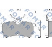 Комплект тормозных колодок, дисковый тормоз FOMAR Friction FO 668781 FO668781 FOMAR Friction - купить в магазине запчастей по Украине