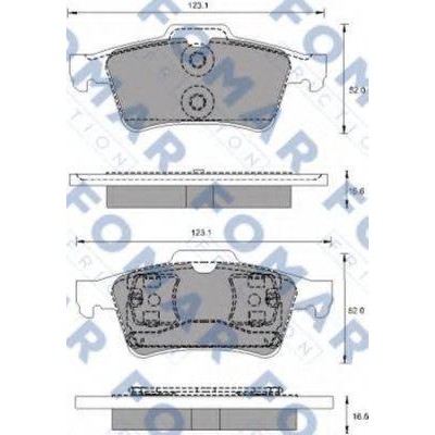 Комплект тормозных колодок, дисковый тормоз FO686781 FOMAR Friction - купить в магазине запчастей по Украине