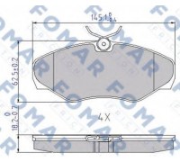 Комплект тормозных колодок, дисковый тормоз FOMAR Friction FO 692681 FO692681 FOMAR Friction - купить в магазине запчастей по Украине