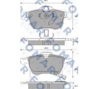 Комплект тормозных колодок, дисковый тормоз FOMAR Friction FO 918881 FO918881 FOMAR Friction - купить в магазине запчастей по Украине