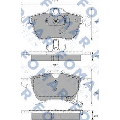 Комплект тормозных колодок, дисковый тормоз FO918881 FOMAR Friction - купить в магазине запчастей по Украине