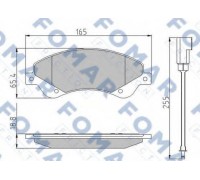 Комплект тормозных колодок, дисковый тормоз FOMAR Friction FO 925181 FO925181 FOMAR Friction - купить в магазине запчастей по Украине