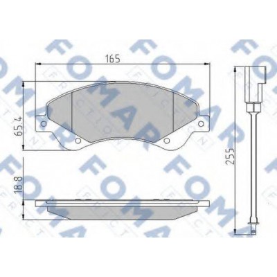 Комплект тормозных колодок, дисковый тормоз FO925181 FOMAR Friction - купить в магазине запчастей по Украине