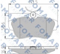 Комплект тормозных колодок, дисковый тормоз FOMAR Friction FO 930381 FO930381 FOMAR Friction - купить в магазине запчастей по Украине