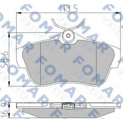Комплект тормозных колодок, дисковый тормоз FO930381 FOMAR Friction - купить в магазине запчастей по Украине