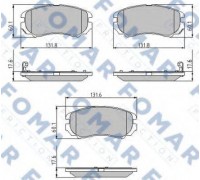 Комплект тормозных колодок, дисковый тормоз FOMAR Friction FO 932381 FO932381 FOMAR Friction - купити в магазині запчастин по Україні