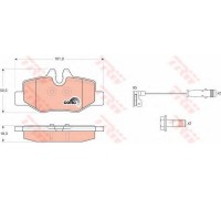 Комплект тормозных колодок, дисковый тормоз TRW GDB1601 GDB1601 TRW - купить в магазине запчастей по Украине