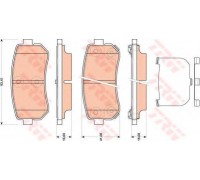 Комплект тормозных колодок, дисковый тормоз TRW GDB3474 GDB3474 TRW - купить в магазине запчастей по Украине