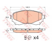 Комплект тормозных колодок, дисковый тормоз TRW GDB3580 GDB3580 TRW - купить в магазине запчастей по Украине