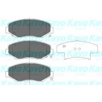 Комплект тормозных колодок, дисковый тормоз KBP2034 KAVO PARTS - купить в магазине запчастей по Украине