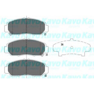 Комплект тормозных колодок, дисковый тормоз KBP2037 KAVO PARTS - купить в магазине запчастей по Украине
