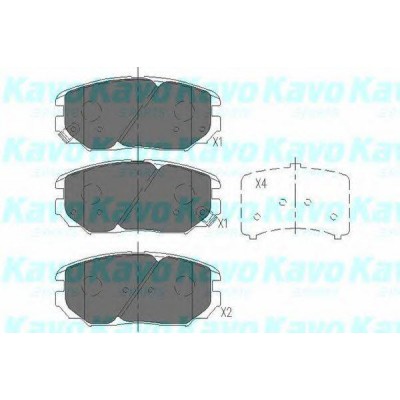 Комплект тормозных колодок, дисковый тормоз KBP3020 KAVO PARTS - купити в магазині запчастин по Україні