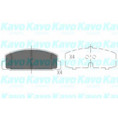 Комплект тормозных колодок, дисковый тормоз KBP4506 KAVO PARTS - купить в магазине запчастей по Украине