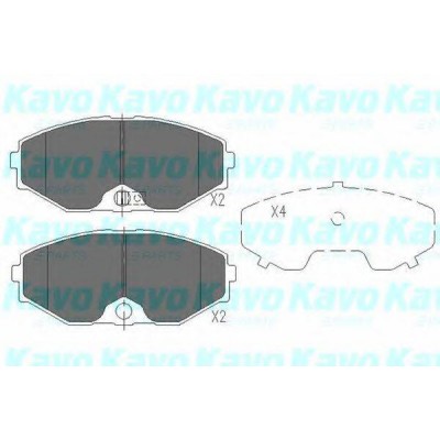 Комплект тормозных колодок, дисковый тормоз KBP6553 KAVO PARTS - купити в магазині запчастин по Україні