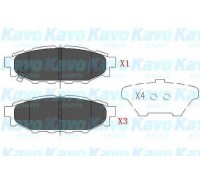 Комплект тормозных колодок, дисковый тормоз KAVO PARTS KBP-8005 KBP8005 KAVO PARTS - купити в магазині запчастин по Україні