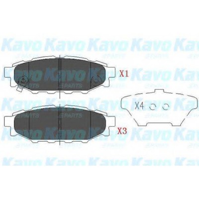 Комплект тормозных колодок, дисковый тормоз KBP8005 KAVO PARTS - купить в магазине запчастей по Украине