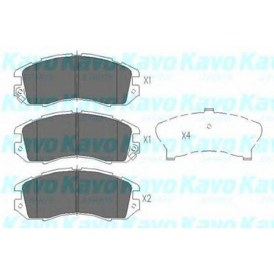 Комплект тормозных колодок, дисковый тормоз KBP8010 KAVO PARTS - купить в магазине запчастей по Украине