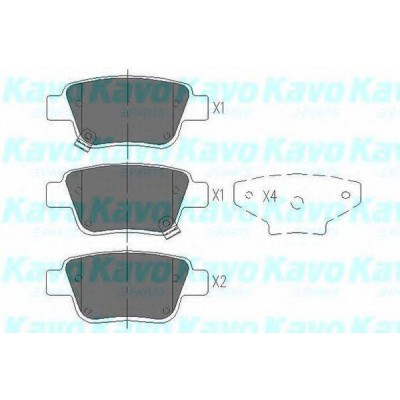 Комплект тормозных колодок, дисковый тормоз KBP9019 KAVO PARTS - купити в магазині запчастин по Україні