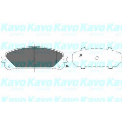 Комплект тормозных колодок, дисковый тормоз KBP9116 KAVO PARTS - купить в магазине запчастей по Украине