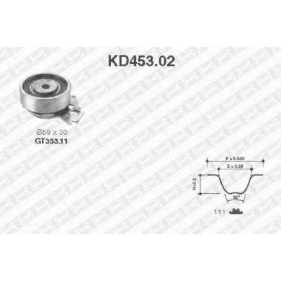 Комплект ремня ГРМ KD45302 SNR - купить в магазине запчастей по Украине