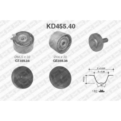 Комплект ремня ГРМ KD45540 SNR - купить в магазине запчастей по Украине