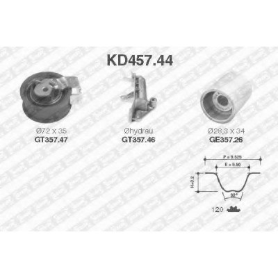 Комплект ремня ГРМ KD45744 SNR - купить в магазине запчастей по Украине