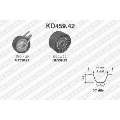 Комплект ремня ГРМ KD45942 SNR - купить в магазине запчастей по Украине