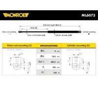 Газовая пружина, крышка багажник MONROE ML6073 ML6073 MONROE - купити в магазині запчастин по Україні