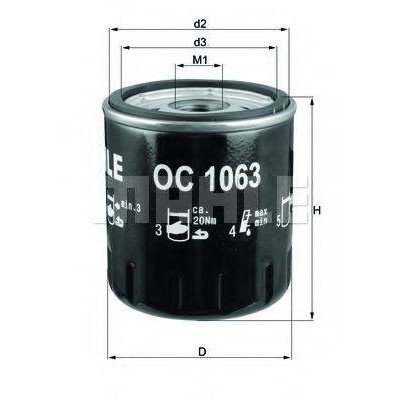 Масляный фильтр OC1063 KNECHT - купить в магазине запчастей по Украине