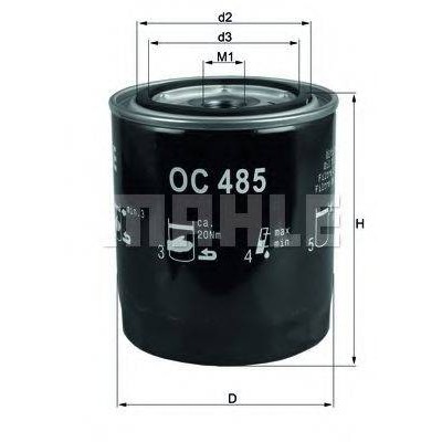Масляный фильтр OC485 KNECHT - купить в магазине запчастей по Украине