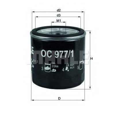 Масляный фильтр OC9771 KNECHT - купить в магазине запчастей по Украине