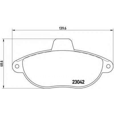 Комплект тормозных колодок, дисковый тормоз P23072 BREMBO - купить в магазине запчастей по Украине