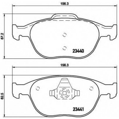 Комплект тормозных колодок, дисковый тормоз P24058 BREMBO - купить в магазине запчастей по Украине