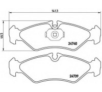 Комплект тормозных колодок, дисковый тормоз BREMBO P 50 081 P50081 BREMBO - купить в магазине запчастей по Украине