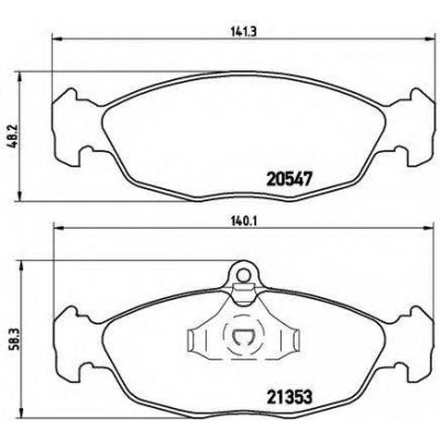 Комплект тормозных колодок, дисковый тормоз P59011 BREMBO - купить в магазине запчастей по Украине