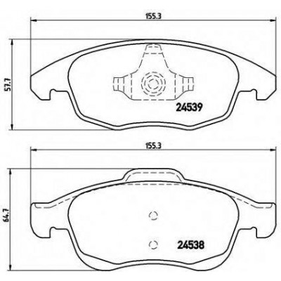 Комплект тормозных колодок, дисковый тормоз P61083 BREMBO - купить в магазине запчастей по Украине