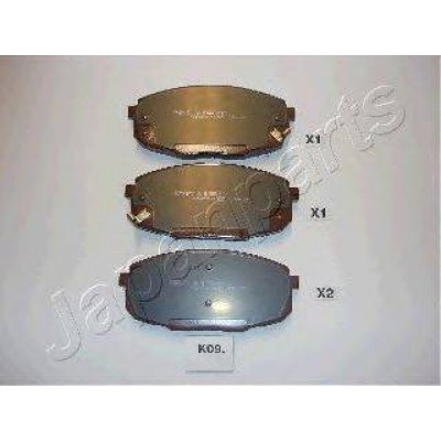 Комплект тормозных колодок, дисковый тормоз PAK09AF JAPANPARTS - купить в магазине запчастей по Украине