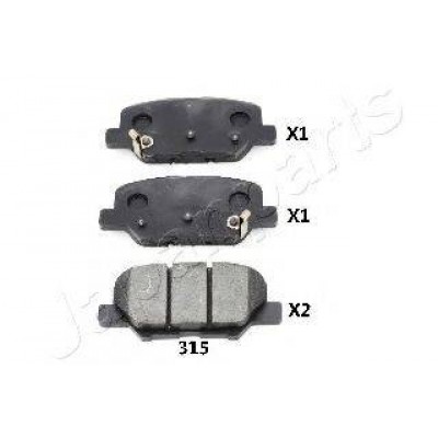 Комплект тормозных колодок, дисковый тормоз PP315AF JAPANPARTS - купить в магазине запчастей по Украине