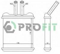 Теплообменник, отопление салона PROFIT PR 1106N1 PR1106N1 PROFIT - купить в магазине запчастей по Украине