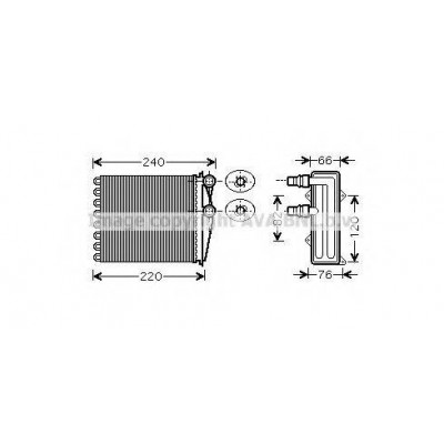 Теплообменник, отопление салона RT6380 AVA QUALITY COOLING - купить в магазине запчастей по Украине