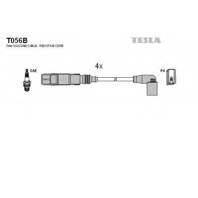 Комплект проводов зажигания T056B TESLA - купить в магазине запчастей по Украине