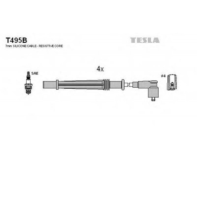 Комплект проводов зажигания T495B TESLA - купить в магазине запчастей по Украине