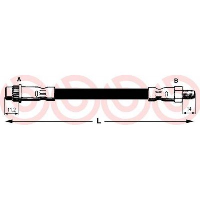 Тормозной шланг T68031 BREMBO - купить в магазине запчастей по Украине