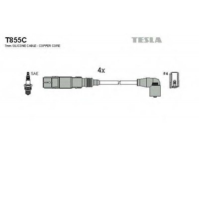 Комплект проводов зажигания T855C TESLA - купить в магазине запчастей по Украине