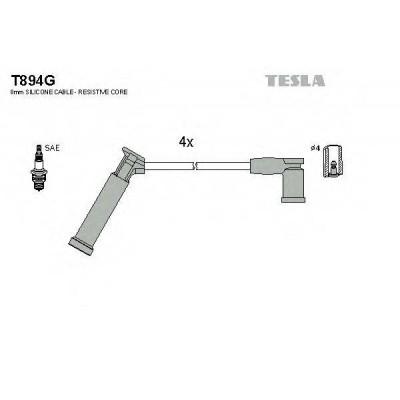 Комплект проводов зажигания T894G TESLA - купить в магазине запчастей по Украине